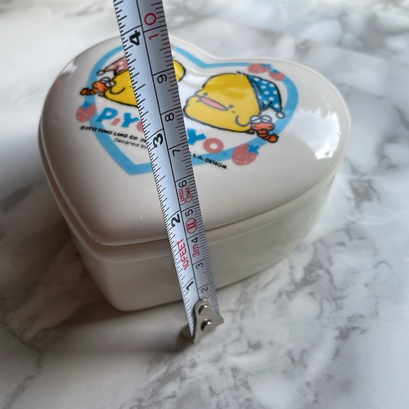 Vintage Piyo Piyo 1995 Heart trinket container - AS IS - Picture 7 of 8